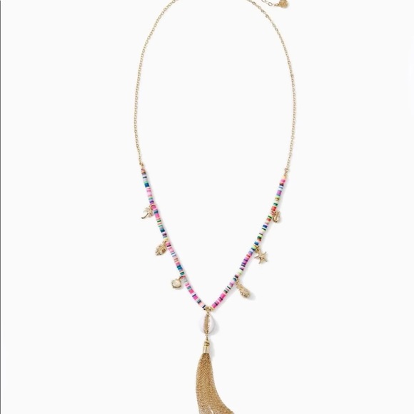 LILLY PULITZER long necklace (heishi, palm shells) - Picture 9 of 10